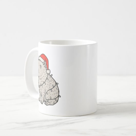 Mug Capybara Smoking Christmas Ugly Cigarette Gen Z (Devant gauche)
