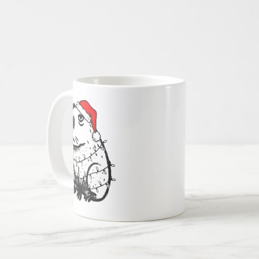 Mug Capybara Smoking Christmas Ugly Cigarette Gen Z (Devant gauche)