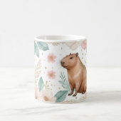 Mug Capybara Whimsical et plaisir floral (Centre)