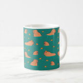 Mug capybares flottantes avec orange (Devant droit)