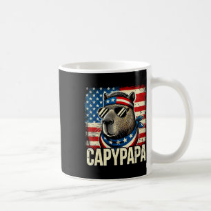 Mug Capypapa 4 juillet Drapeau Américain Capybara Papa