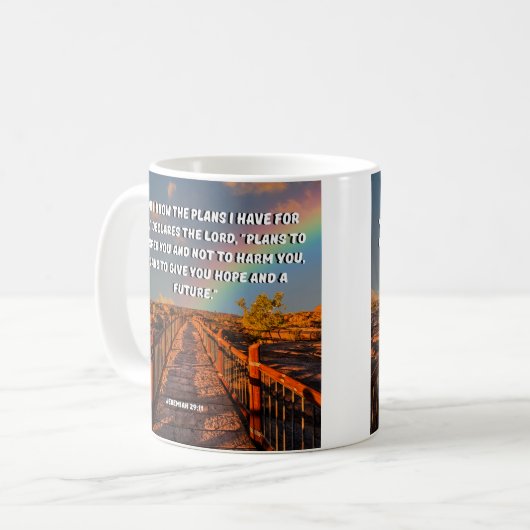 Mug Car Je Connais Les Plans Jérémie 29 Bible Verse (Devant gauche)