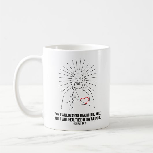 Mug Car Je Restaurerai La Santé. chrétien (Gauche)