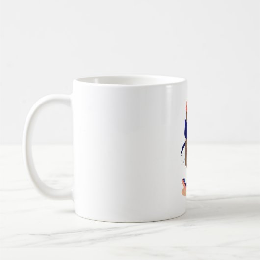 Mug Caractère café cool et drôle (Gauche)
