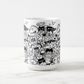 Mug Caractère de dessin bizarre foule (Centre)