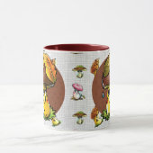 Mug Caractère de dessin de champignon Brown (Centre)