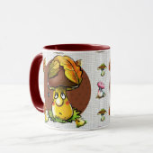 Mug Caractère de dessin de champignon Brown (Devant gauche)