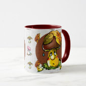 Mug Caractère de dessin de champignon Brown (Devant droit)