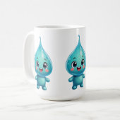 Mug Caractère de dessin de gouttelettes d'eau adorable (Devant gauche)