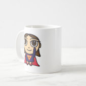 Mug Caractère de fille de superhéros (Devant gauche)