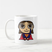 Mug Caractère de fille de superhéros (Gauche)