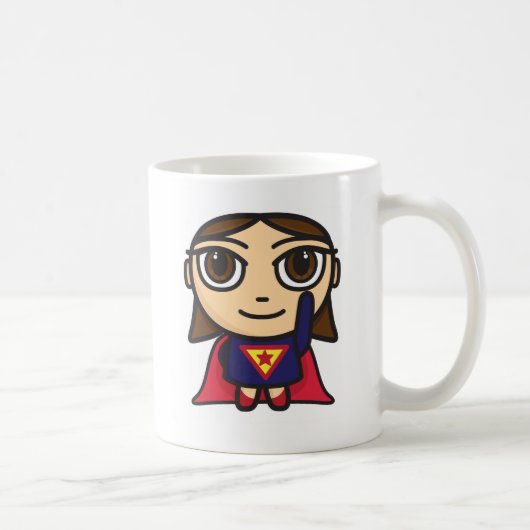 Mug Caractère de fille de superhéros (Droite)