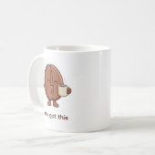 Mug Caractère de grain de café confiant (Devant gauche)