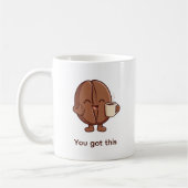 Mug Caractère de grain de café confiant (Gauche)