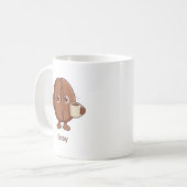 Mug Caractère de grain de café tranquillement confiant (Devant gauche)