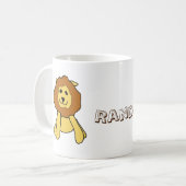 Mug - Caractère de lion avec nom (Devant gauche)