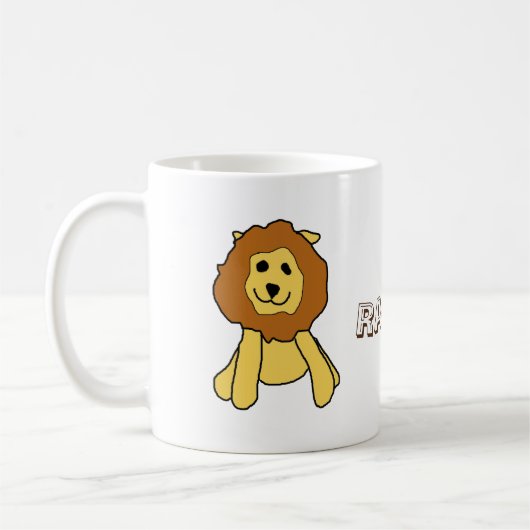 Mug - Caractère de lion avec nom (Gauche)