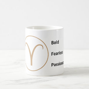 Mug Caractère du zodiaque Bélier Gras Audacieux Passio
