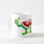 Mug Caractère mignon heureux de fruit de pastèque (Devant gauche)