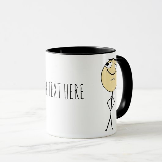MUG CARACTÈRE MODIFIABLE (Devant droit)