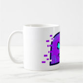 Mug Caractère numérique avec papillon néon Cyberpunk (Gauche)