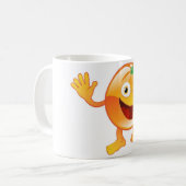 Mug Caractère orange mignon heureux de fruit (Devant gauche)