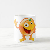 Mug Caractère orange mignon heureux de fruit (Centre)