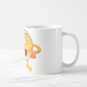 Mug Caractère orange mignon heureux de fruit