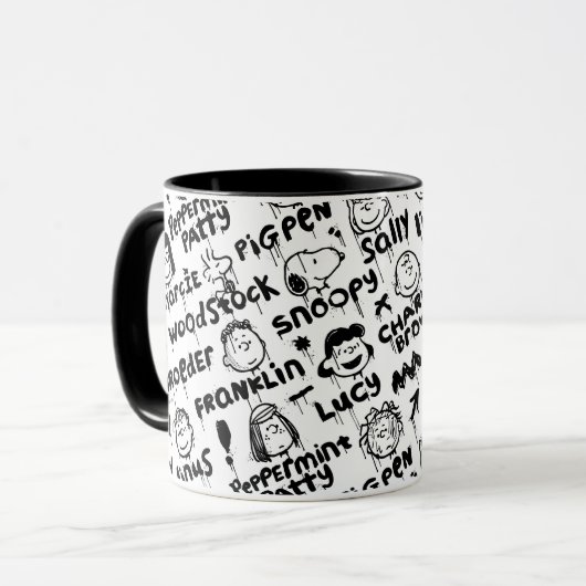 Mug Caractères arachide Motif Graffiti (Devant gauche)