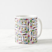 Mug Caractères colorés à motifs (Devant droit)