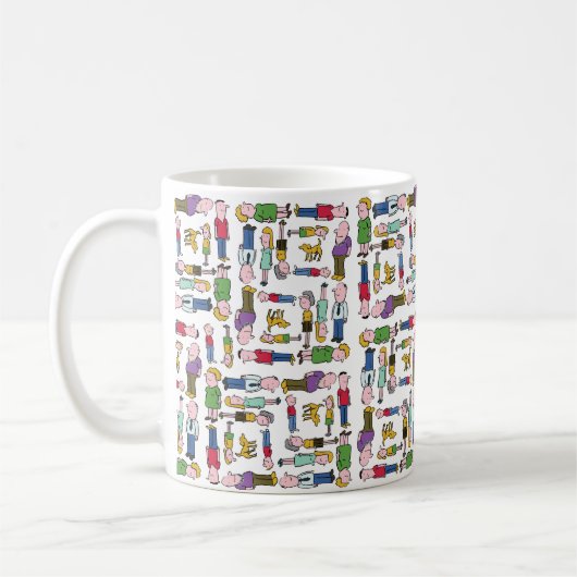 Mug Caractères colorés à motifs (Gauche)