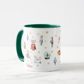 Mug Caractères croustillants d'aquarelle (Devant gauche)