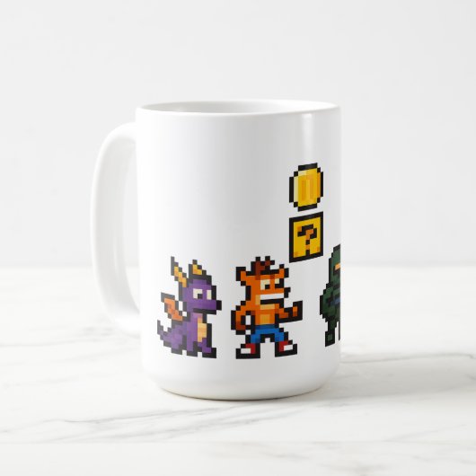 Mug Caractères de jeu rétroactifs (Devant gauche)
