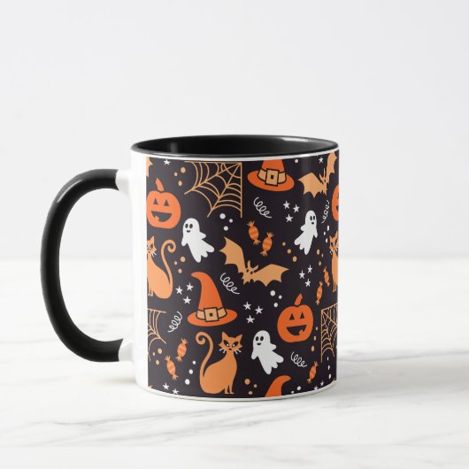 Mug Caractères d'halloween illustrés mignons sur bg no (Gauche)