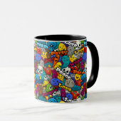 Mug Caractères graffitis colorés Motif (Devant droit)