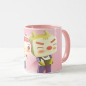 Mug Caractères Whimsical avec chat (Devant droit)