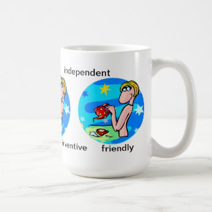 Mug Caractéristiques Aquarius personnalisables Carton