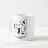 Mug Caractéristiques de l'escalier dessin animé. (Devant gauche)