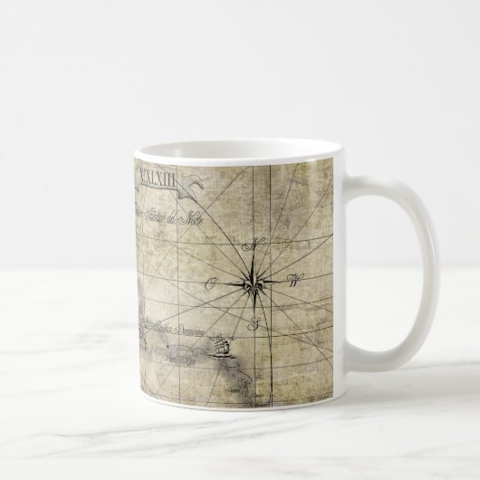 Mug Caraïbes - ancienne carte (Droite)