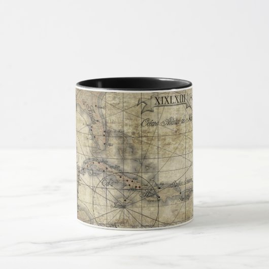 Mug Caraïbes - ancienne carte (Centre)
