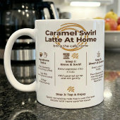 Mug Caramel Latte Recipe, Cafe At Home Steps