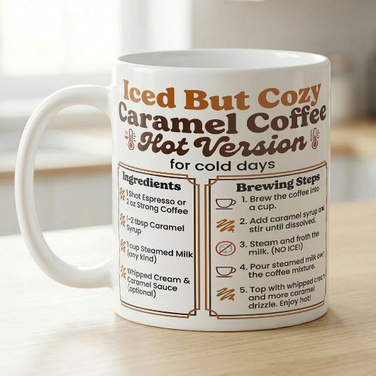 Mug Caramel Latte Recipe Iced But Cozy