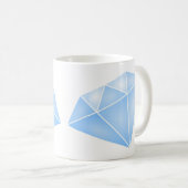 Mug Carat diamant bleu brillant (Devant droit)