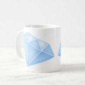 Mug Carat diamant bleu brillant (Devant gauche)