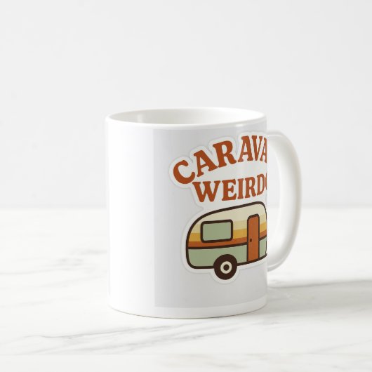 Mug Caravan Weirdo Retro Camping Design (Devant droit)