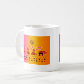 Mug Caravane de coeur avec l'arrière - plan (Devant gauche)