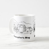 Mug Caravane et serre sertie par une voiture (Devant gauche)