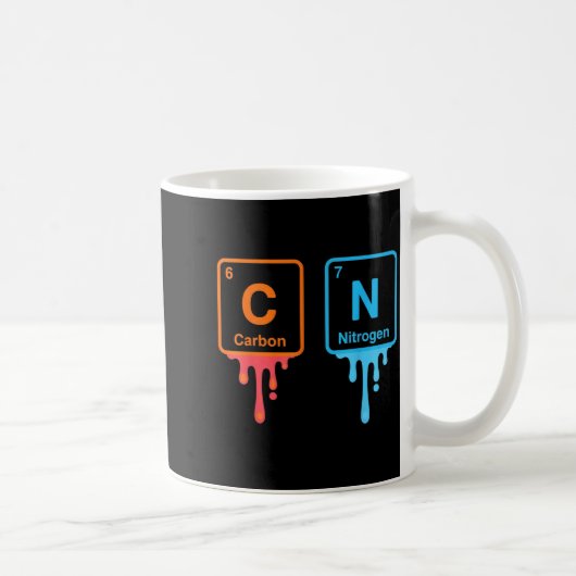 Mug Carbon Nitrogen Science Design Fun Chemistry Lover (Droite)