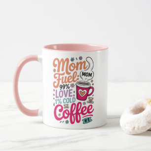 Mug Carburant : 99% d'amour, 1% de café froid