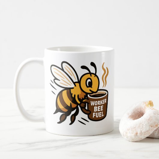 Mug Carburant d'abeilles du travailleur (Avec donut)